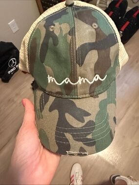 Mama Camouflage Trucker Hat - Green Camo